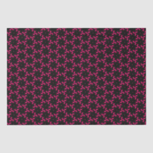 Pink and Black Flower Cluster  Tissue Paper