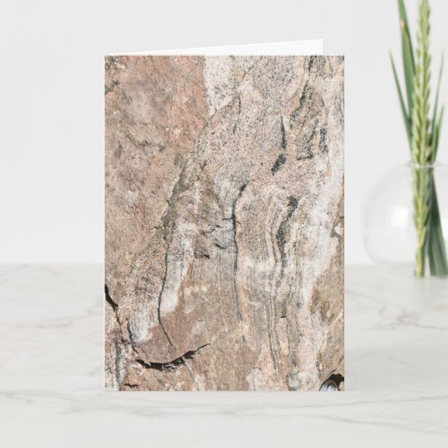 Pink and Black Geode Rock Sediment  Card (Front)