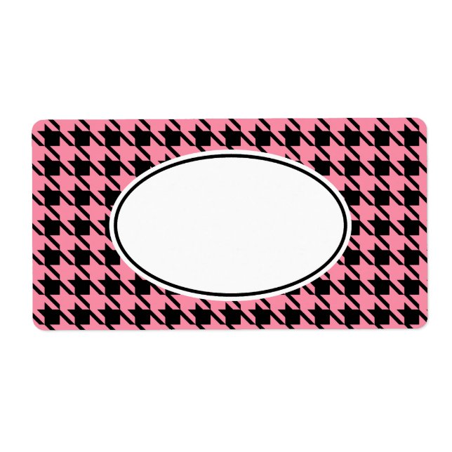 Pink and Black Gingham Label (Front)