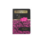 Pink and Black Glitter Florid Design | Personalise