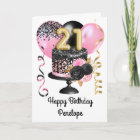 Pink and Black Gold 21st Birthday