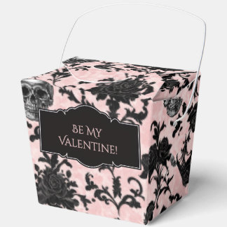 Pink and Black Goth Skulls and Roses  Favor Boxes
