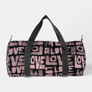Pink and Black Gym Bag - Love Graffiti