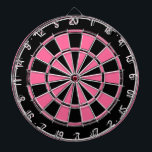 Pink and black ladies dartboard<br><div class="desc">Pink and black ladies dartboard. Add a name optional</div>