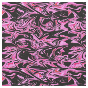 Pink And Black Marble Pattern, Fabric