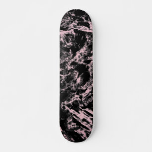 Pink and Black Marble Skateboard