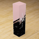 pink and black marble texture celebrations   wine box<br><div class="desc">pink and black marble paper napkin</div>