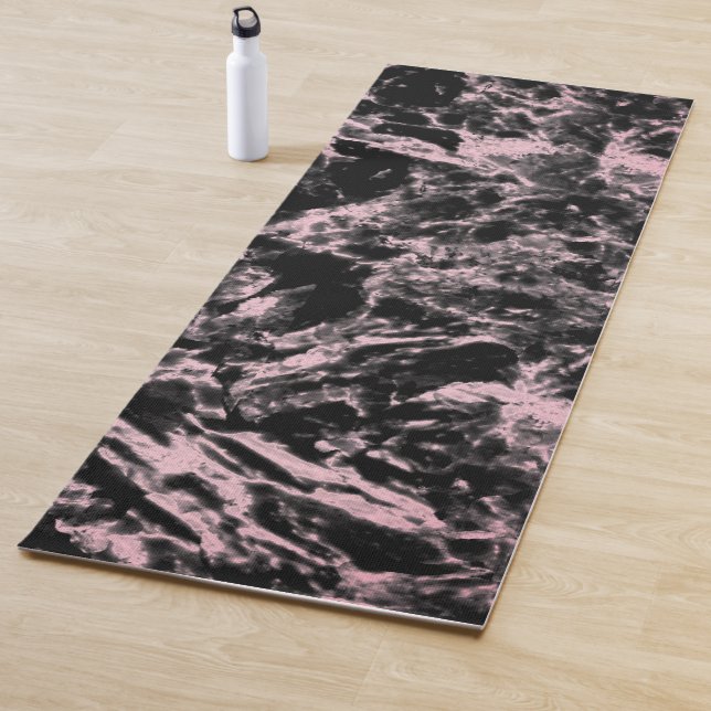 Pink and Black Marble  Yoga Mat (In Situ)