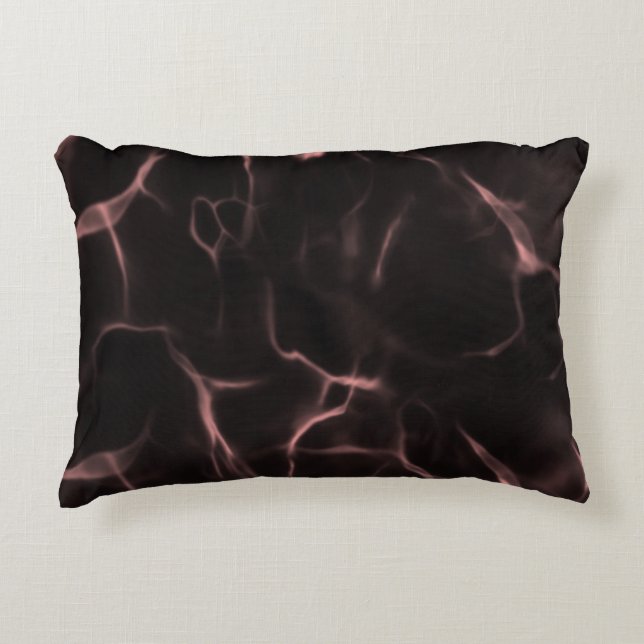 Pink and Black Marbled Theme Decorative Cushion (Front)