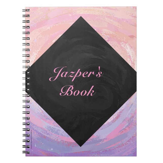 Pink and Black Monogram Notebook (Front)