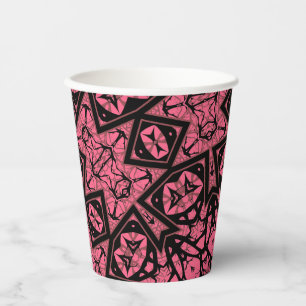 Pink and black ornament shawl patchwork shawl paper cups