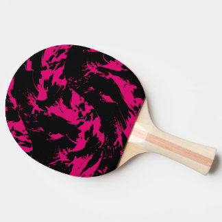 Pink and Black Paint Splatter Graffiti Ping Pong Paddle