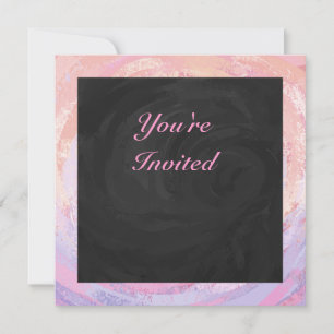 Pink and Black Personalizd Invitation