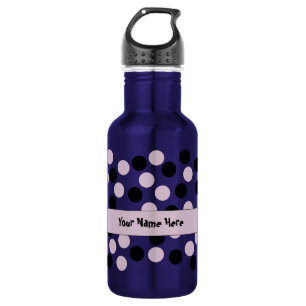 Pink and Black Polka Dot Reusable Bottles