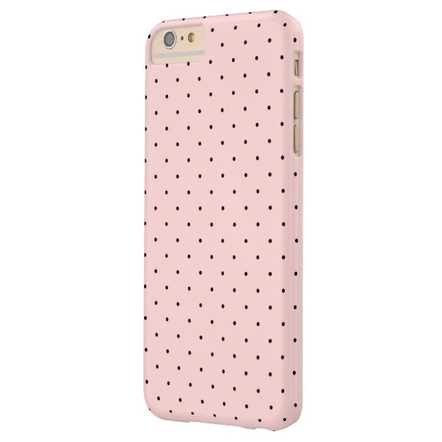 Pink and Black Small Polka Dots Pattern Case-Mate iPhone Case (Back Left)