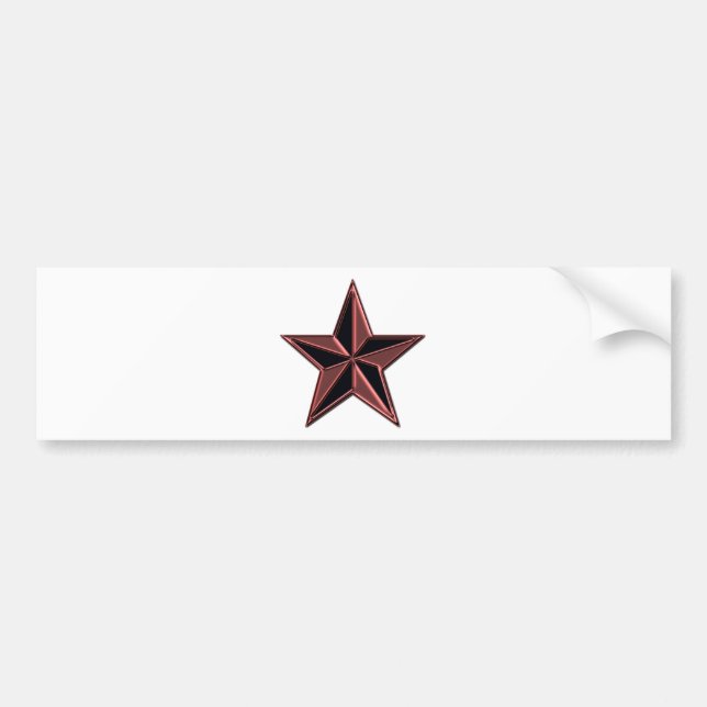 Pink and Black Star Bumper Sticker (Front)