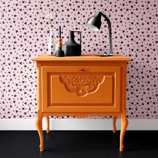 Pink and Black Stars Halloween  Wallpaper (Creator Uploaded)