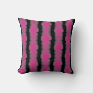 Pink and black tie dye cushion