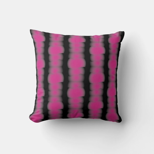 Pink and black tie dye cushion (Front)