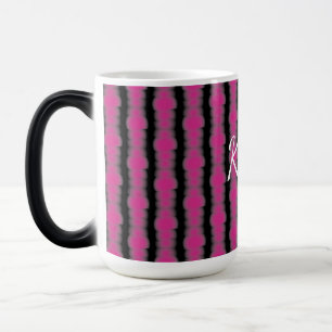 Pink and black tie dye magic mug