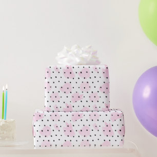 Pink and Black Valentine Wrapping Paper