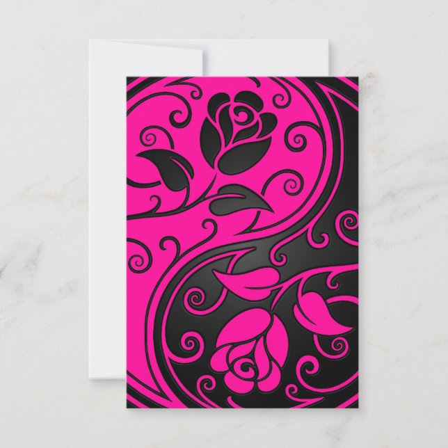 Pink and Black Yin Yang Roses (Front)