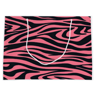 Pink and Black Zebra Animal Print Gift Bag