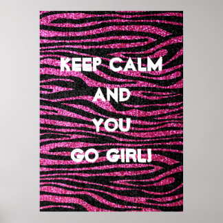 Pink and Black Zebra Print bling (faux glitter)