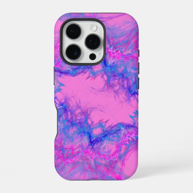 pink and blue abstract art  iPhone case (Back)