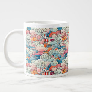 Pink and Blue Abstract Clouds Specialty Mug