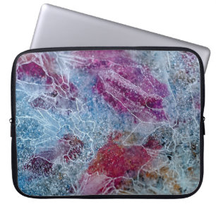 Pink and blue abstract painting laptop sleeve