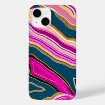 Pink and blue agate pattern