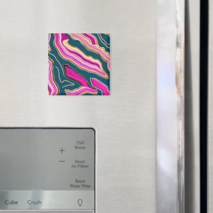 Pink and blue agate pattern magnet
