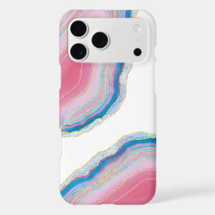 Pink and Blue Agate Stone Pattern