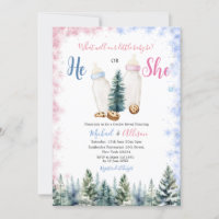 Pink And Blue Baby Bottle He Or She Gender Reveal