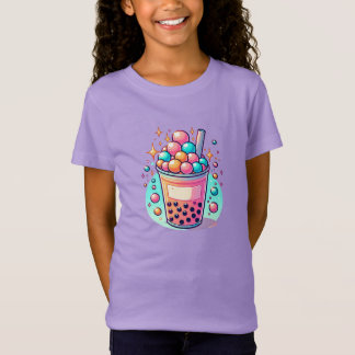 Pink and Blue Bubble Tea T-Shirt