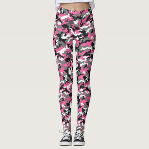 Pink and Blue Camo Leggings