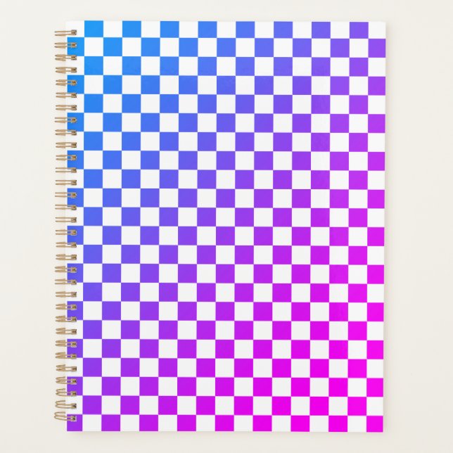 pink and blue Chequered 2025 Planner (Front)