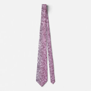 Pink and Blue Circle Glitter Sparkle Shiny Shimmer Tie