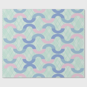Pink and Blue Circle Wrapping Paper