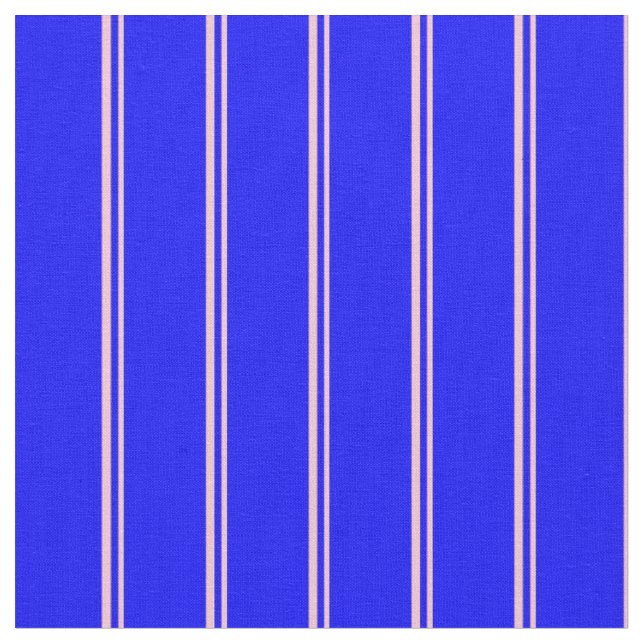 Pink and Blue Coloured Lined/Striped Pattern Fabric (Close Up)