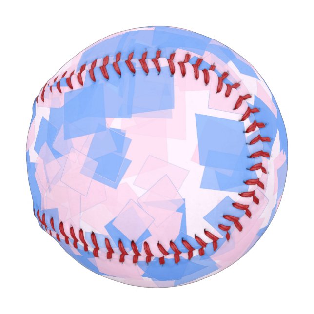 Pink and Blue Confetti Baseball (Front Right)