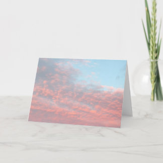 Pink and Blue Cotton Candy Clouds Sunrise Card