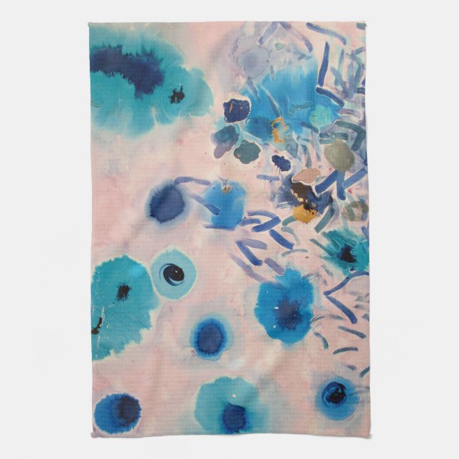 pink and blue design kitchen towel (Vertical)