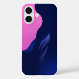 Pink and Blue Dream: A Minimalist Abstract iPhone 16 Case