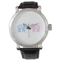 Pink and Blue Elephants Birthday or Gender Reveal
