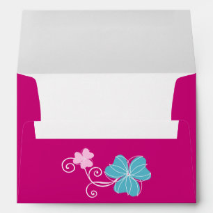 Pink and Blue Floral Envelopes