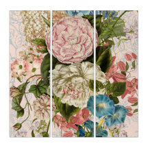 Pink and blue florals