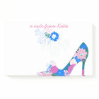 Pink and Blue Flower Shoe