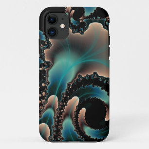 pink and blue fractal iphone case